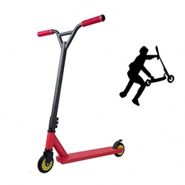 RPOLY Scooter for Teenager, Kick Scooter Aluminum with Bike-Style Grips and ABEC-7 Bearings Lightweight Street Scooter Freestyle Kick Scooter,Red_62x11x86cm