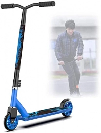 NXQMKJ Scooter School scooters two wheels competition scooter for teenage children extreme pedal scooters with fantastic stunts / easy operation-blue aluminum wheel core