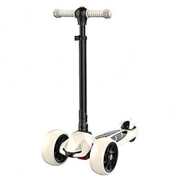 LYC Scooter Scooter Bars, Adult Scooter, Scooter Wheels, Kick Folding for Toddlers, Shock-Absorbing Kick with Adjustable Handlebar and Lighted Pu Wheel, 220 Lbs Capacity, Best Gift for Kids (Color : Beige)
