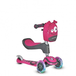 Scooter by smarTrike T1 Children's Scooter with Seat, Light Wheels and Snack Bag Scooter - Children's Scooter, Pink with LED Wheels and Accessory Bag, S