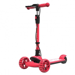  Scooter Scooter Children's Scooter, With Flashing Wheels, Safety Double Brake Scooter, Suitable For Children Aged 3-10(Color:red)
