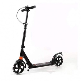 Aajolg Scooter Scooter for Adult Kids, Height adjustable 2 Wheel Foldable Portable Scooters for Adults Toddler, Black