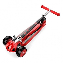 GAOTTINGSD Scooter Scooters for Kids Scooters for Adults Scooter Bars, Adult Scooter, Scooter Wheels, Kick Foldable Toddlers Kick, Adjustable Handlebar, 3 Wheel Intelligent Turning, Red for 3-18 Old Teen ( Color : A )