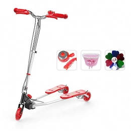 GAOTTINGSD Scooter Scooters for Kids Scooters for Adults Scooter Bars, Adult Scooter, Scooter Wheels, Kick Folding Frog Kick Scoooter with Flashing Wheel, Adjustable T-Bar Drifting for 110-150Cm Height, 100Kg Load, Non-Elec