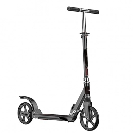 LQ&XL Scooter Senior Adult Scooter with handbrake, 4-Speed Adjustable City Scooter | Large PU Wheel Folding Scooter, Suitable for Teenagers and Adults, Two-Wheel Scooter, can Load 150KG -B / A