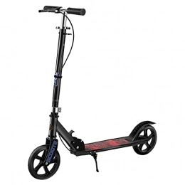 LQ&XL Scooter Senior Adult Scooter with handbrake, Height-Adjustable City Scooter | Large PU Wheel Foldable Scooter, Suitable for Teenagers and Adults, Two-Wheel Scooter, can Load 150KG -B / A