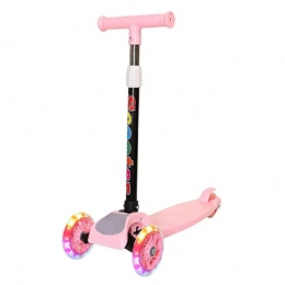 Serrale 3 wheel Kick Scooter For Children, Adjustable Electric Scooter Children Kids With Flashing LED Wheels Kick Scooter-A