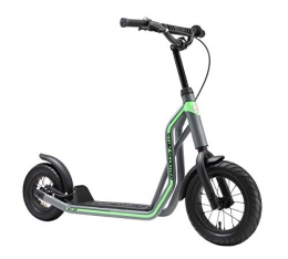 STAR SCOOTER Scooter STAR SCOOTER Kick Scooter air tires for Kids 6-7 year old | Boy Girl Push Scooter 10 / 12" Inch, height adjustable | Grey