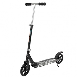 W-star Scooter W-star Two-wheeled scooters, height-adjustable roller aluminum alloy portable folding scooters, suitable for children and adults, weight 120 kg, Black