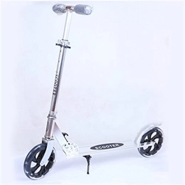 WanuigH Scooter WanuigH Children's Scooters 2 Wheel Scooter Foldable Portable PU 2 Wheel Sports Children Scooter Convenient and Practical (Color : Silver, Size : 28x60x65cm)