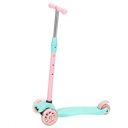 WanuigH Scooter WanuigH Children's Scooters 3 Wheels Children's Scooter Height Adjustable Pu Flash Wheel Scooter Convenient and Practical (Color : Pink, Size : 22.4x26.8x10.6 inches)