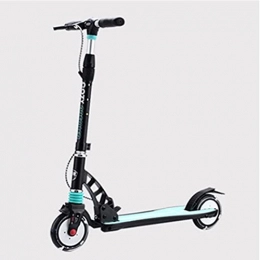 WanuigH Scooter WanuigH Children's Scooters Children's Scooter Foldable PU 2 Wheel Handbrake Fitness All Aluminum Scooter Convenient and Practical (Color : Black, Size : 76x26x36cm)