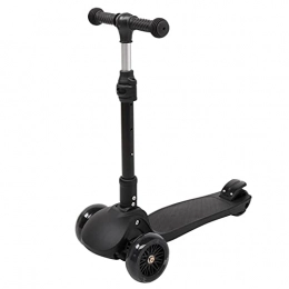 WanuigH Scooter WanuigH Children's Scooters Foldable Black Three-wheeled Scooter Convenient and Practical (Color : Black, Size : 59x27x65cm)
