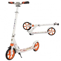 WJJ Scooter WJJ Folding Scooter for Kids Outdoor Riding Portable Scooter- Adult Folding Kick Scooter - Big Wheels Glider with Front Suspension, Height Adjustable Bar and Widening Deck, Support 330 Lbs, Non Electr