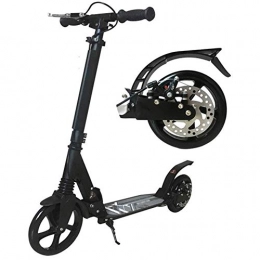 WJJ Scooter WJJ Folding Scooter for Kids Outdoor Riding Portable Scooter-Adult Kick Scooter with Disc Hand Brake, Double Suspension Folding Glider, 2 Large Rubber Wheels and Adjustable Height, Support 330 Lb, Whit
