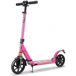 WJJ Scooter WJJ Folding Scooter for Kids Scooter Bars, Adult Scooter, Scooter Wheels, Kick Folding Shock Absorbing for 130-185Cm Height, Pu Flashing Wheel Intelligent Steering Kick with Foot Brake, 100Kg Load