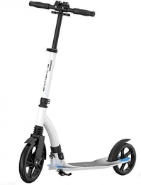 XJZKA Scooter XJZKA Scooters Adult Unisex Adult Kick With 220 Lbs Capacity Height Adjustable Handlebar And Oversized Wheels Foldable Commuter With Front Suspension (Color : White)