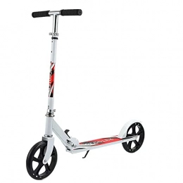 XYYZH Kick Scooter,Large Wheels, Foldable, Adjustable Handlebars, Lightweight,Teenager,Adults,Back To School Scooters for Kids 8 Years And Up with Quick Release Folding System,White
