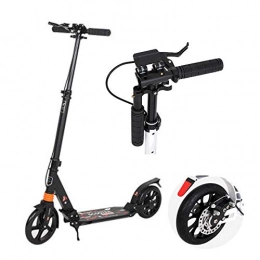 YANE Scooter YANE Stunt Scooter for Teenagers And Adults, Shock-Absorbing Scooter, 200Mm Large Wheels, Adjustable Height Scooter, Black