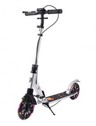YF-Mirror Scooter YF-Mirror Adults Scooters, Two Big Wheels Folding Kick Scooters with Hand Brake and Foot brake, Height-Adjustable Scooters for Adults Teens, 220Lbs Max Load