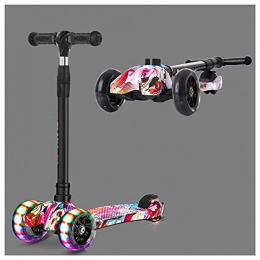 YUNLILI Scooter YUNLILI Multi-purpose Children's Scooter 2 to 14 Years Old Scooter 3 Wheels Suitable for Boys and Girls Height Adjustable Widened Pedals Foldable 100kg Load-Bearing Scooter Toy Boys and Girls -B / A