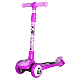 ZHIHUI Scooter ZHIHUI Scooter Equipment Foldable Kick Scooter Kids Ages 3-12 Back Wheel Brake Adjustable Lean-to-Steer Handlebar Lean To Steer Kick Scooters (Color : Pink)