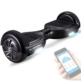 Bluewheel Electromobility Self Balancing Segway 6.5" Bluewheel HX310s Self Balancing Hover Scooter Board with UL2272 safety standard -Kids safety mode with App -Bluetooth speaker -700W engine - LED - Electric Skateboard (Black)