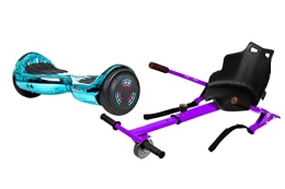 ZIMX Scooter BLUE / TURQUOISE CHROME - ZIMX BLUETOOTH HOVERBOARD SEGWAY WITH LED WHEELS UL2272 CERTIFIED + HK4 PURPLE