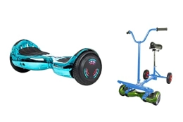 ZIMX Self Balancing Segway BLUE / TURQUOISE CHROME - ZIMX BLUETOOTH HOVERBOARD SEGWAY WITH LED WHEELS UL2272 CERTIFIED + HOVEBIKE BLUE