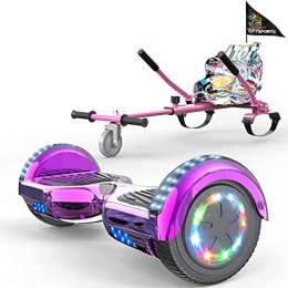 COLORWAY Scooter COLORWAY Self Balancing Scooter 6.5'' SUV - Electric Scooter Off-Road - Bluetooth Speaker LED lights & 700W Motor + Hoverkart (Carbon black-kt)