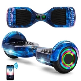 E-RIDES Scooter E-RIDES 6.5 Inch Hoverboards for Kids Self-Balancing Electric Scooters Bluetooth Speaker LED Lights 500W Motor Gift for Kids Teenager Adults (Galaxy Blue)