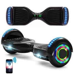 E-RIDES Self Balancing Segway E-RIDES Hoverboards for Kids 6.5 Inch Self Balancing Scooter 500W Motor Electric Skateboard Hover Boards with Bluetooth Speaker and LED Lights Gift for Teenager Adults Birthday Christmas Black