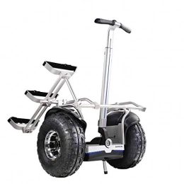 CHHD Scooter Electric Scooter Personal Transportation Two Wheel Self Balancing 2400W Balance Car with Golf Stand Patrol Car, Silver