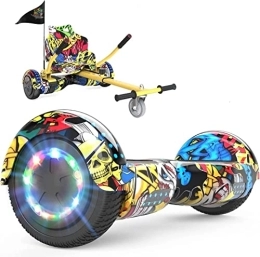 FUNDOT Scooter FUNDOT Hoverboards with seat, Hoverboards with hoverkart, Go kart 6.5 inch, Hoverboards with beautiful LED lights, Hoverboards with Bluetooth speaker, Gift for Children…
