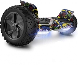 GeekMe Scooter GeekMe Hoverboards, 8.5 inch all terrain Hoverboards, Electric Self Balancing Scooter With Powerful Motor LED Lights, APP, Bluetooth speaker, Gift for Children…