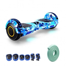 Gmjay Self Balancing Scooters Two-Wheel 7 Inch Flash Hoverboard with Bluetooth and LED Lights for Kids Adults,blude D