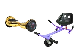 ZIMX Self Balancing Segway GOLD CHROME - ZIMX BLUETOOTH HOVERBOARD SEGWAY WITH LED WHEELS UL2272 CERTIFIED + HK5 PURPLE