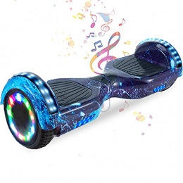 HappyBoard Self Balancing Segway HappyBoard 6.5 Inch Hoverboard Electric Scooter, Bluetooth, Self-balancing Scooter, Skate Wheels with LED Light, 700 W Bluetooth Motor (S-Sky Blue)