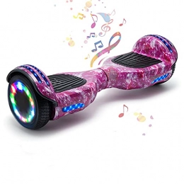 HappyBoard Scooter HappyBoard 6.5 Inch Hoverboard Electric Scooter, Bluetooth, Self-balancing Scooter, Skate Wheels with LED Light, 700 W Bluetooth Motor (Sky Purple)