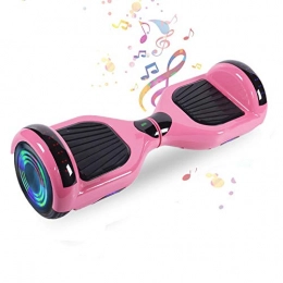 HappyBoard Scooter HappyBoard 6.5 Inch Self Balancing Electric Scooter Segway with Bluetooth Speaker, LED Light and Storage Bag for Kids and Adult (Pink)