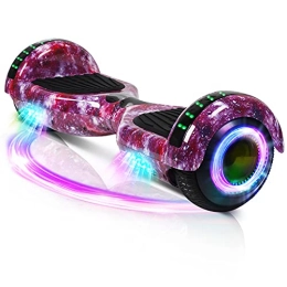 HEFAUX Scooter HEFAUX Hoverboard, 6.5" Self Balancing Scooter Hover Board with Wheels Bluetooth Speaker LED Lights for Kids Adults (Purple Star)