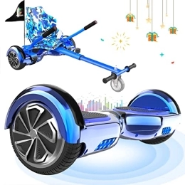 HITWAY Self Balancing Segway HITWAY 6.5” Hoverboards with Hoverkart, Hoverboards Bluetooth with Go kart, Smart Powerful Motor with LED Indicator, Gift for Kids