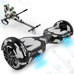 HITWAY Self Balancing Segway HITWAY 6.5 Inch Hoverboards with Seat, Self Balance Scooter Electric Scooter Board with Hoverkart, Go-Kart Gift for Children Teenagers and Adults