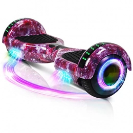 Baoxin Scooter Hoverboard, 6.5" Self Balancing Scooter Hover Board with Wheels Bluetooth Speaker LED Lights for Kids Adults (Purple Star)