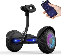 LIPEIDA Self Balancing Segway Hoverboards 700W Self Balancing Scooter for Teenagers, 10" All Terrain Smart Self-Balancing Electric Scooter with Led Lights, Electric Scooter Hoverboard with Steering Bar, 13 Miles Range, 10 Mph Top Spee