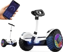 AOKLEY Scooter Hoverboards Self-Balancing Scooters, Self Balancing Hoverboard for Kids with 10" Wheels + Bluetooth Speaker + APP Enabled, White