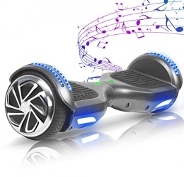 Huanhui Scooter Huanhui Hoverboard, 6.5 inch Self Balancing Electric Scooter with Safe Standard Certified, Hoverboards for Kids and Adult, Great Gifts (grey-bluetooth)