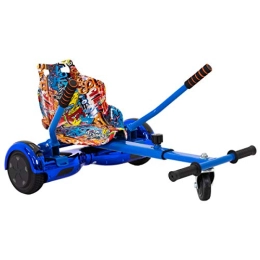 iRollers HoverKart Blue Graffiti Kart Attachment Fits All Hoverboards Swegways .6.5”, 8", 10" Adjustable Hoverboard seat go Kart for Hoverboard Compatible Sleek Cool UK Seller Limited Edition