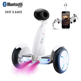 LUO Self Balancing Segway LUO Electric Balance Car, 10" Self Balancing Electric Balance Car, Hoverboard Added Negative Ion Flame Spray, with Bluetooth 700W Motor with Led Flash Wheels, Safe Gifts for Adults and Kids, 4.4Ah, 3.6Ah
