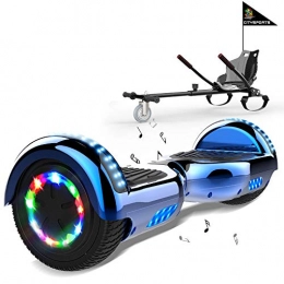 MARKBOARD Self Balancing Segway MARKBOARD Hoverboards with seat, Hoverboards with hoverkart, Hoverboards Go kart, 6.5 inch Self Balancing Electric Scooter, with LED Lights and Bluetooth Speaker, with Go-kart Seat, Children gifts